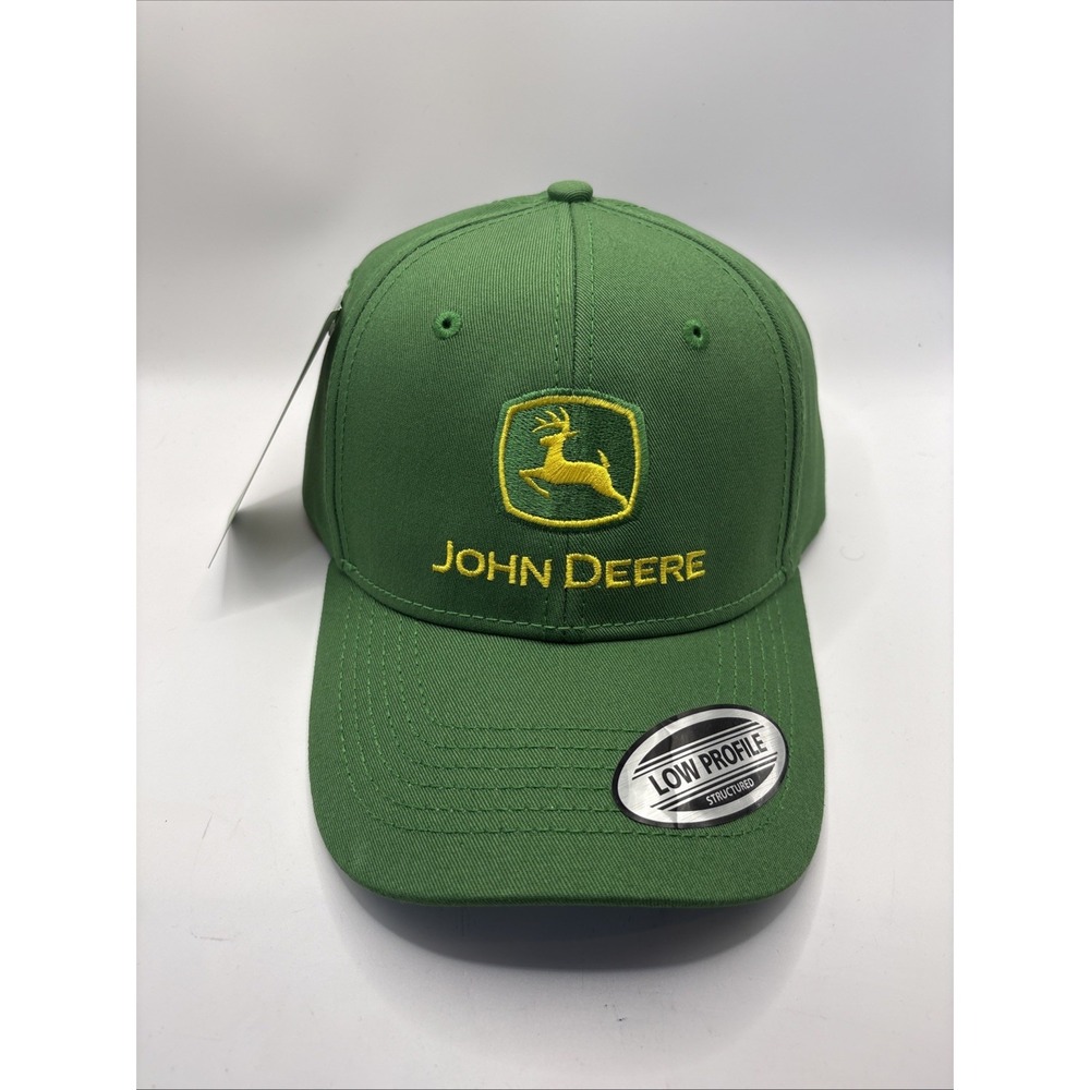 John Deere Dri Duck Green Adjustable Baseball Cap With‎ Embroidered Logo